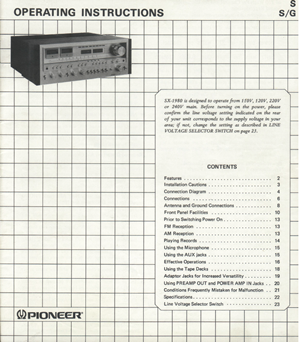pioneer stereo owners manual